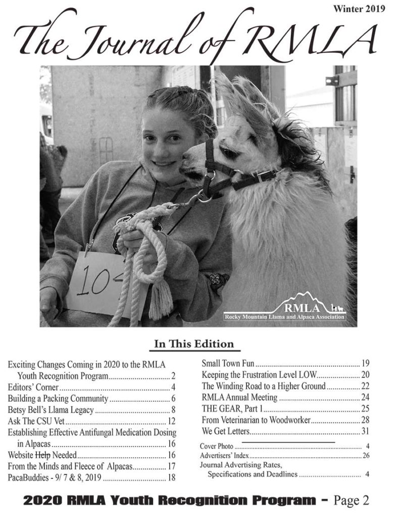 2019 Winter - The Journal of RMLA - RMLA - Rocky Mountain Llama and ...